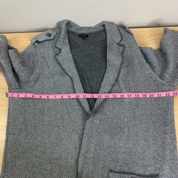 Talbots Tweed Long Cardigan Womens L Open Front Wool Blend Coat Classic Minimal - Picture 5 of 7